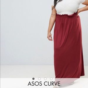 ASOS Paperbag waist Maxi Skirt